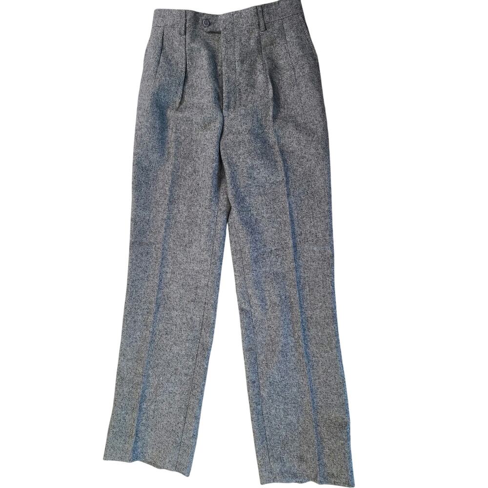Vintage 70s 80s Confezione Milano Alta Moda Italian Heavy Wool Trousers